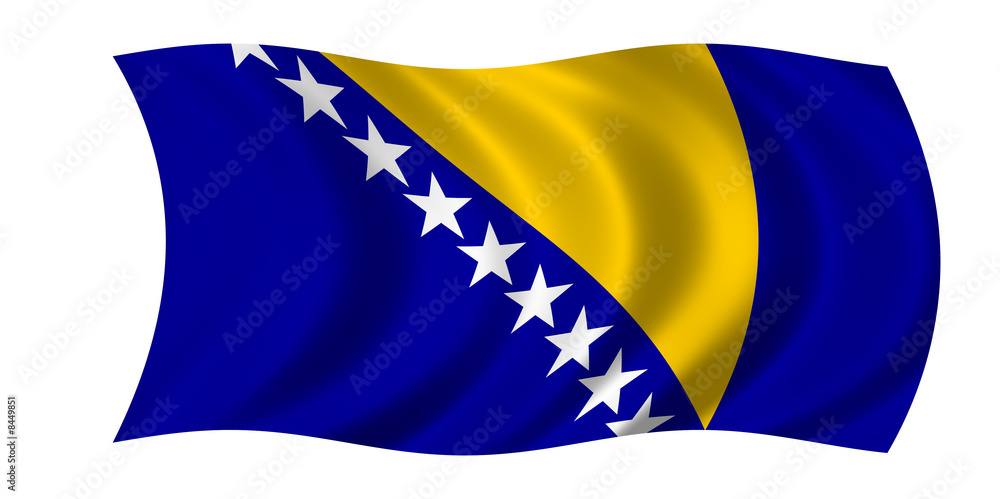bosnien herzegowina fahne bosnia herzegovina flag Illustration