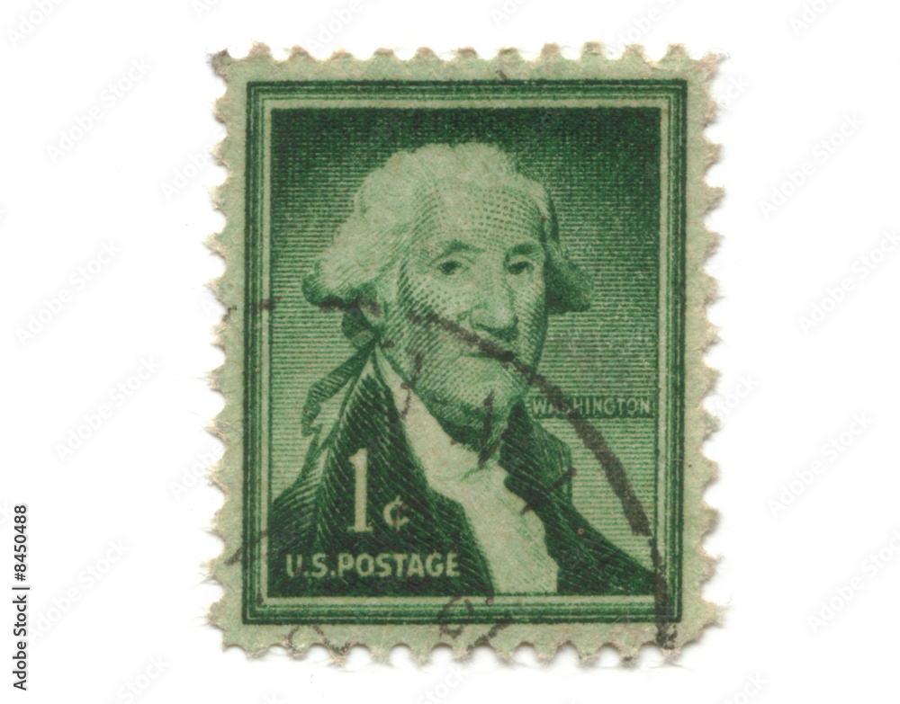 Obraz premium old postage stamp from USA one cent