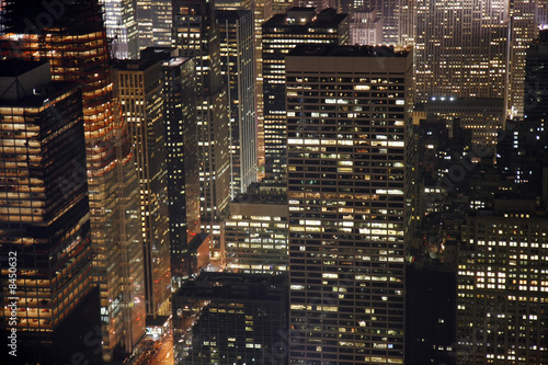Canvas Print New York City Buildings at Night