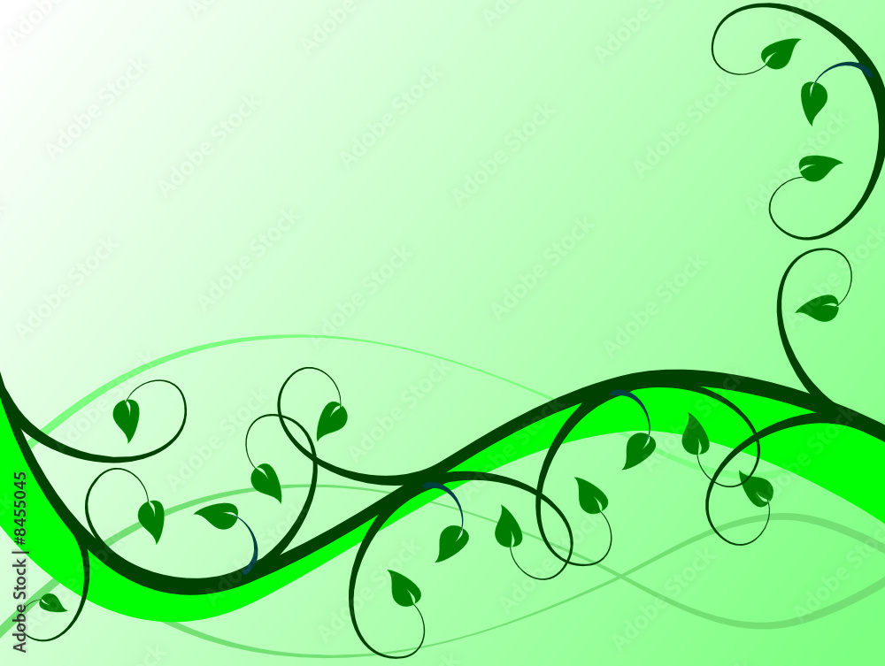 Abstract Green Floral Vector Illustration Abstract Green Floral Vector Illustration