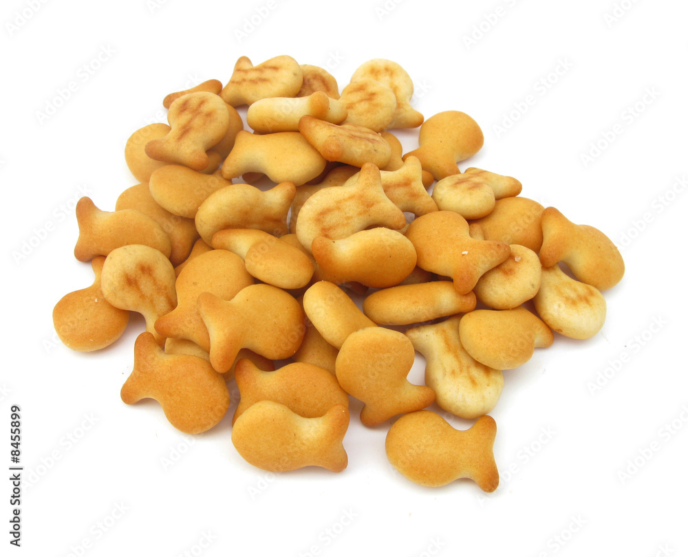 Fish snacks isolated on white Fish snacks isolated on white