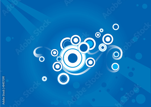 Abstract bubbles of oceanic watere. Vector.