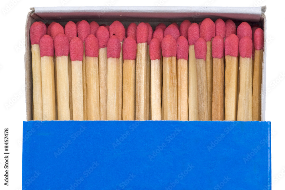 Blue Matchbox isolated on White Background Blue Matchbox isolated on White Background