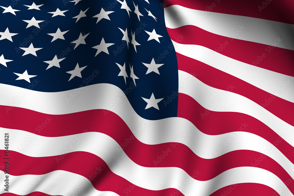 Obraz premium Rendered American Flag