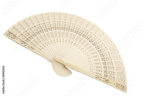 Asian fan isolated on white background