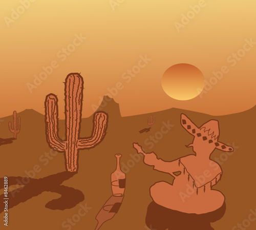 macho on a rest at mexican desert