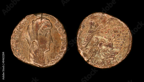 follis coin from Roman empire
