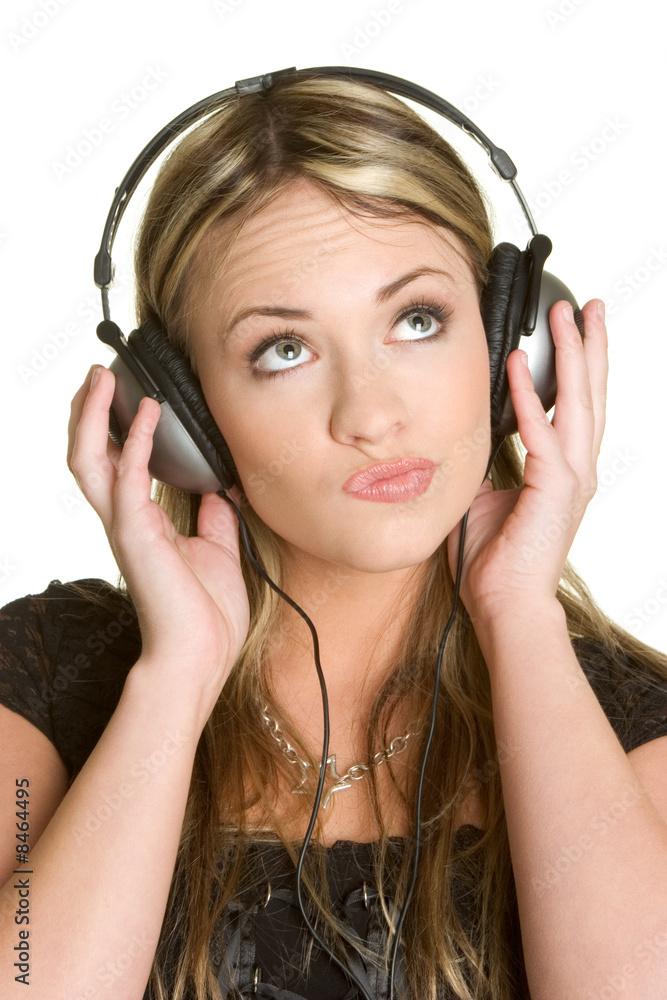 Headphones Girl Stock Photo Adobe Stock