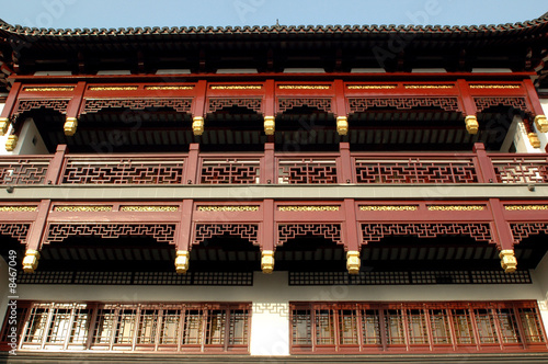 Chinese pagoda, traditional architecture in Shanghai