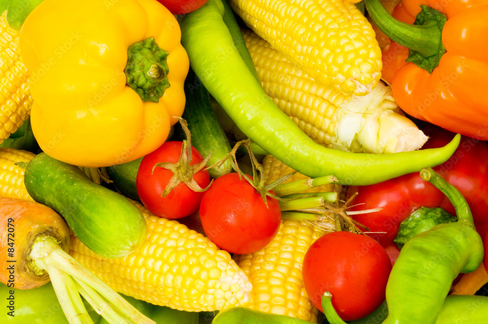 Various colourful vegetables arranges at the market Various colourful vegetables arranges at the market