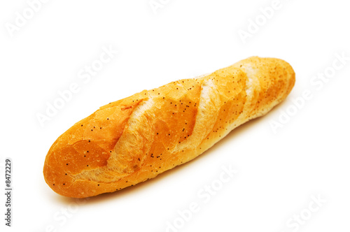 French baguette isolated on the white background