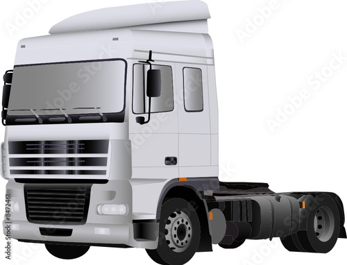 vector - big white empty truck