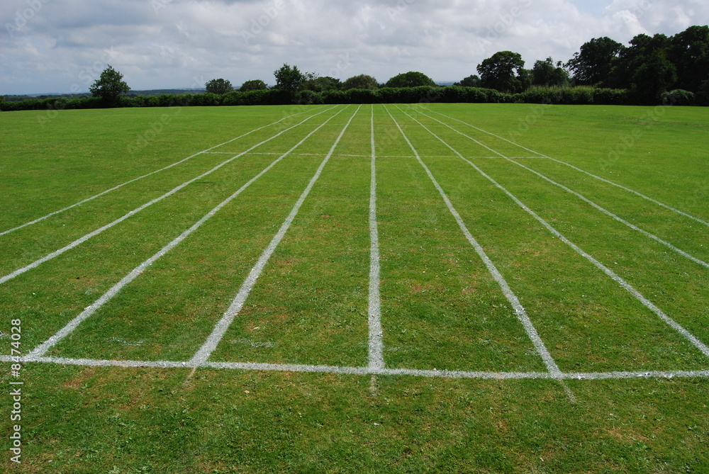 School sports field running track