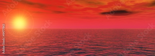 sundown on sea