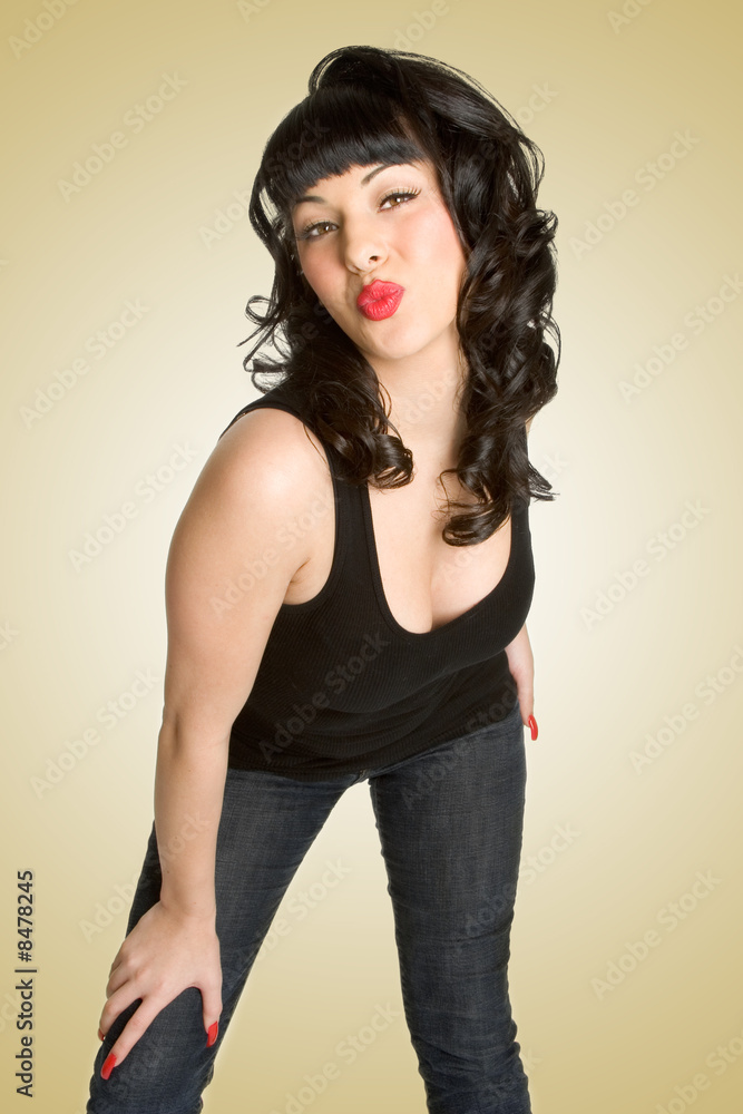 Pinup Girl Puckering