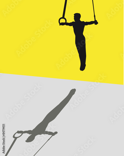 Gymnast at the rings