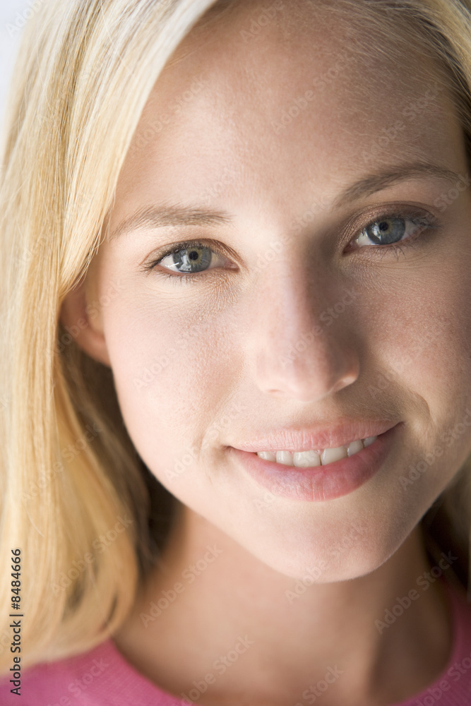 Head shot of woman smiling Head shot of woman smiling
