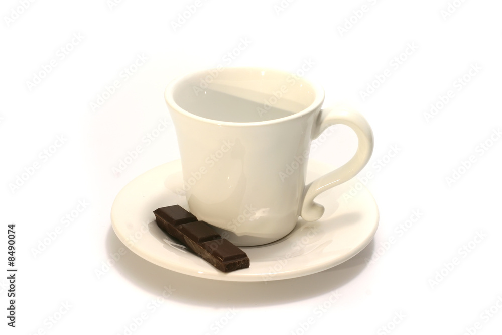white cup with chocolate white cup with chocolate