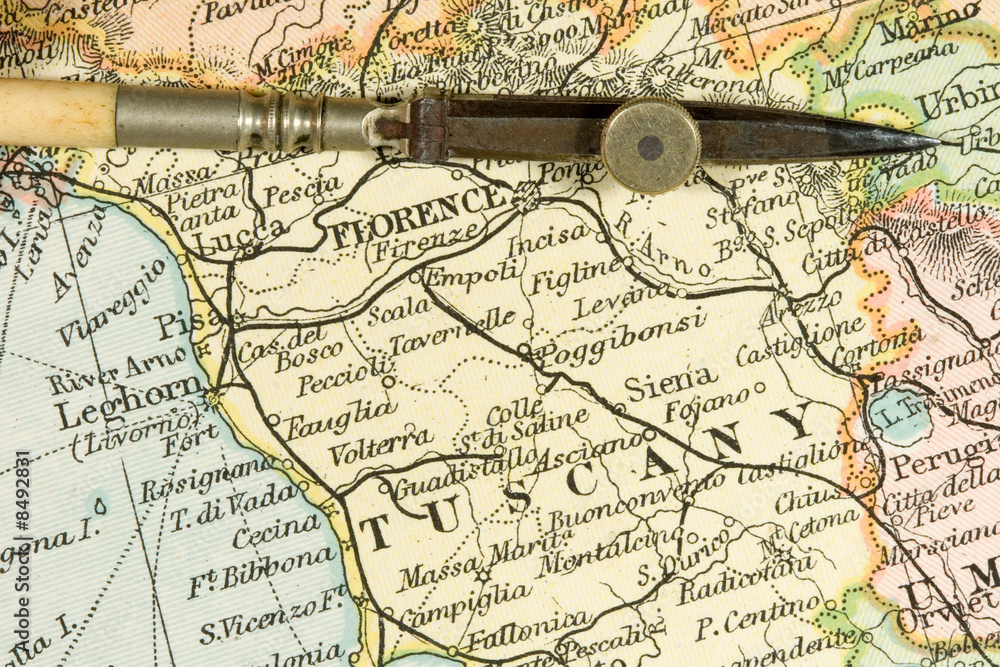 Obraz premium Antique Map (expired copyright)