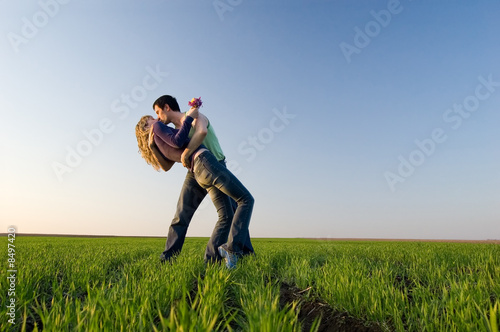 Kiss in the field
