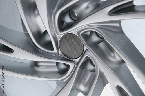 Close up wheel of a sports car