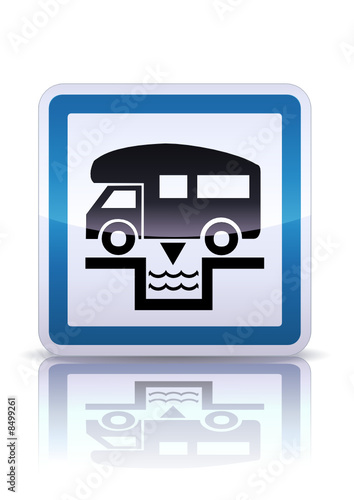 Panneau de signalisation vidange camping-car (reflet métal)