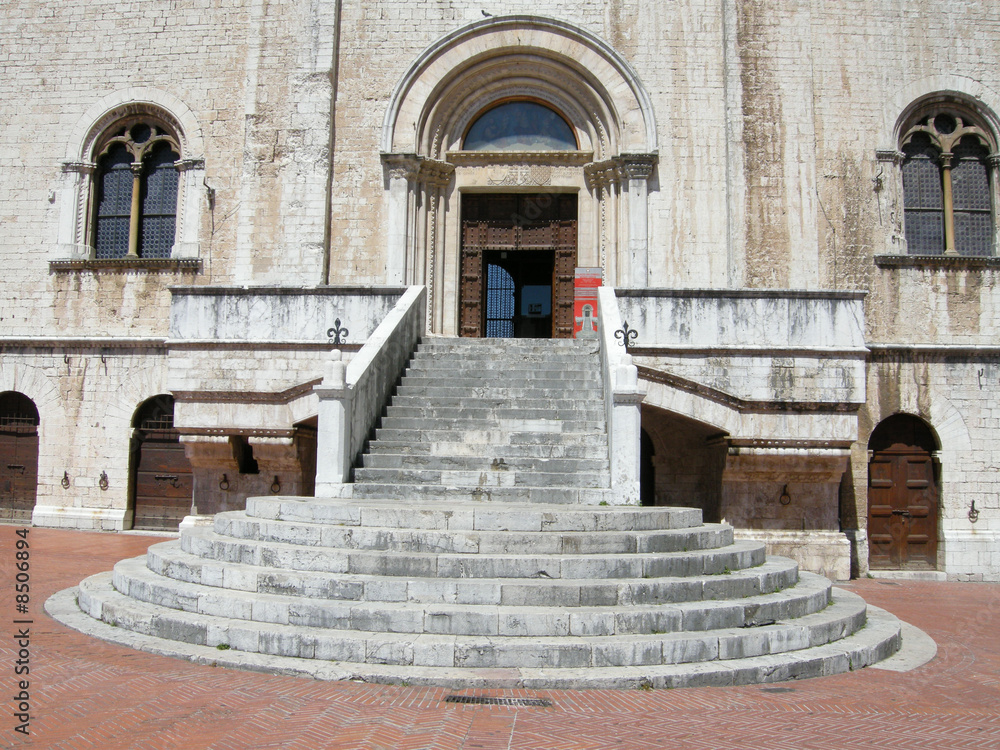 Naklejka premium Treppenaufgang zum Palazzo dei Consoli - Gubbio