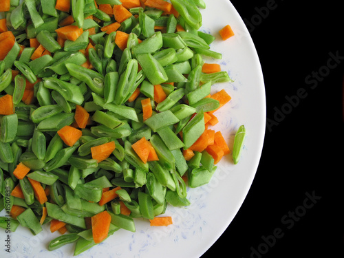 Fresh pieces of vegetables