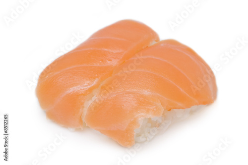 Japanese sushi isolated on white