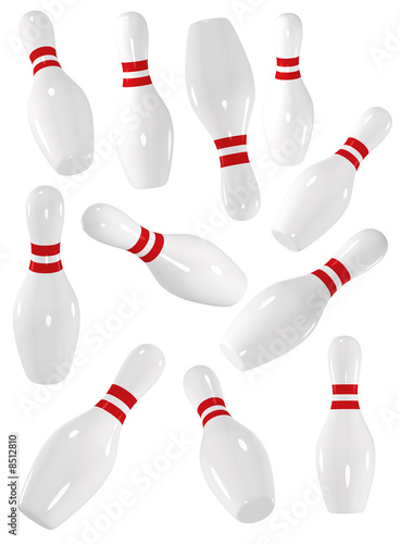 Verschiedene Bowling Pins photo