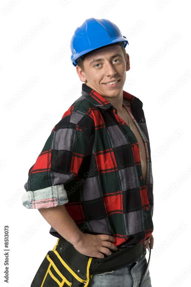 Fototapeta premium young building worker