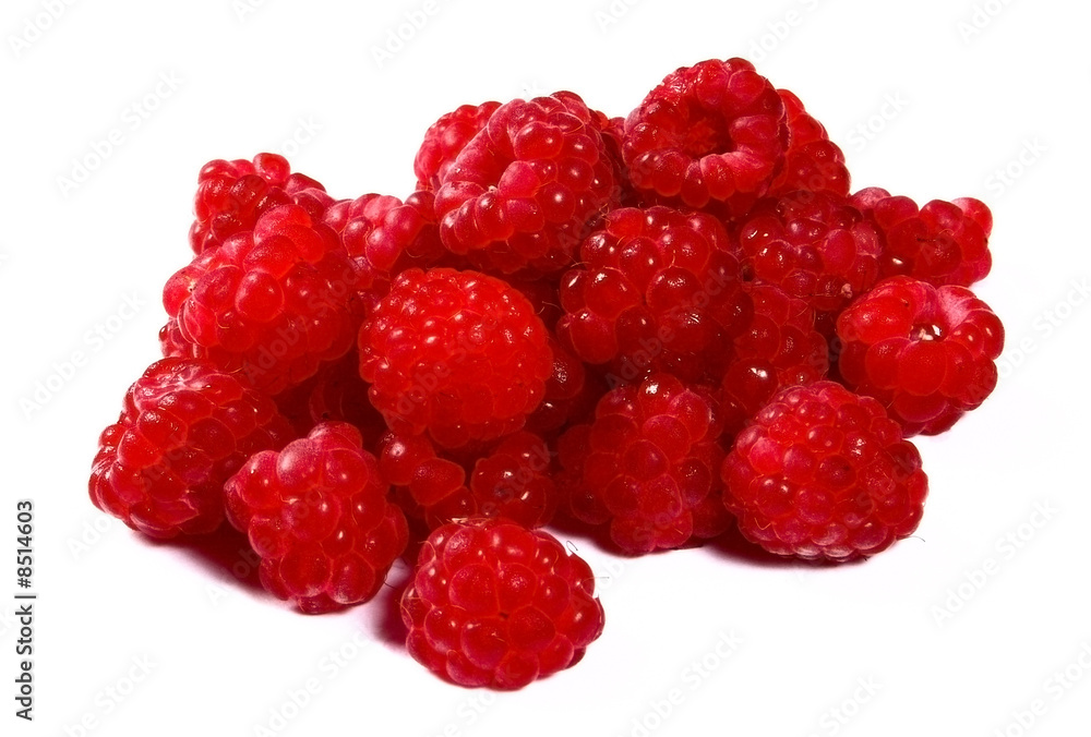 Raspberries; Objects on white background Raspberries; Objects on white background
