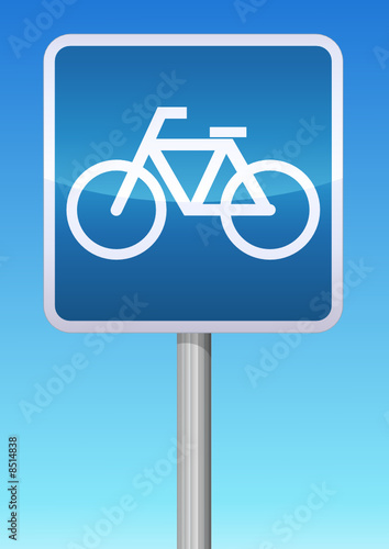 Panneau de signalisation piste cyclable