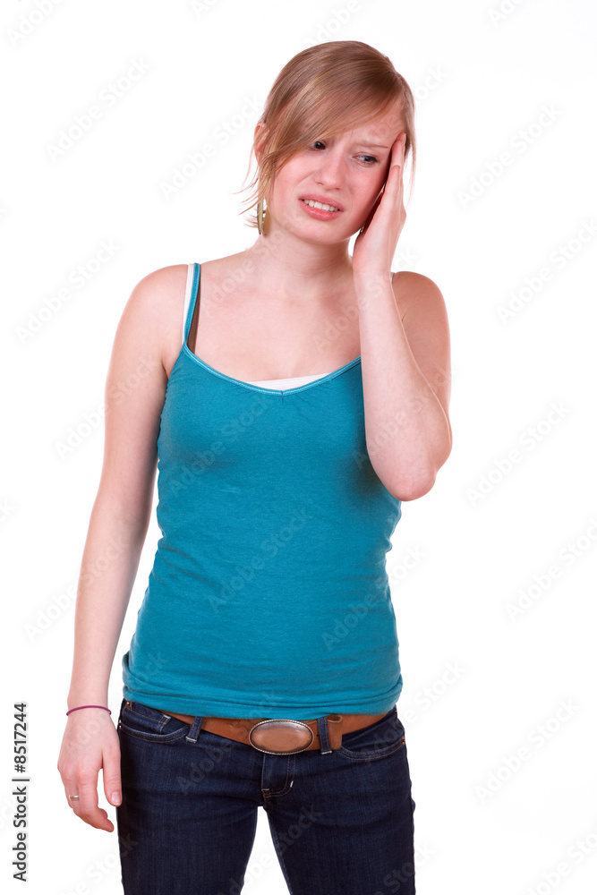 Frau mit Migräne Frau mit Migräne