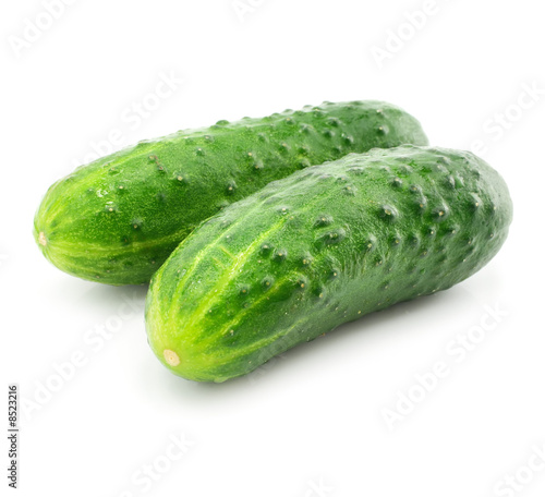 green cucumber vegetable fruits isolated