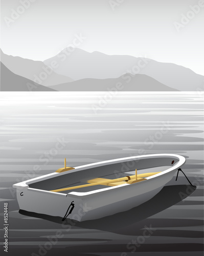 Rowboat - Vector Art Illustration