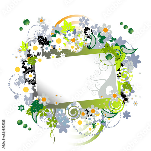 Floral frame beautiful
