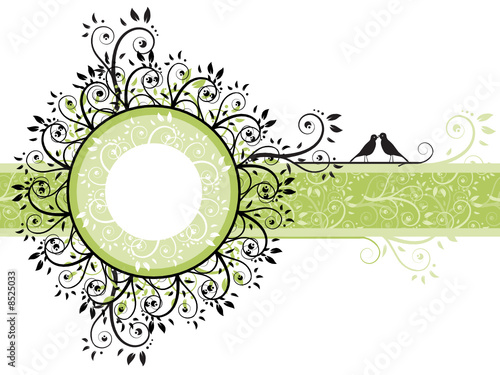 Vintage floral frame