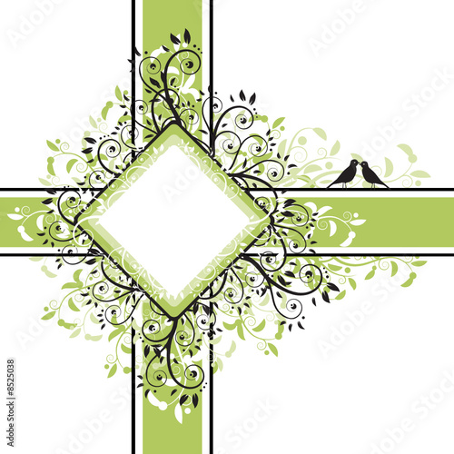 Vintage floral frame