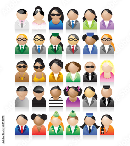 Set of peoples icons