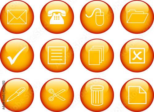 Glossy Buttons mit verschiedenen Icons