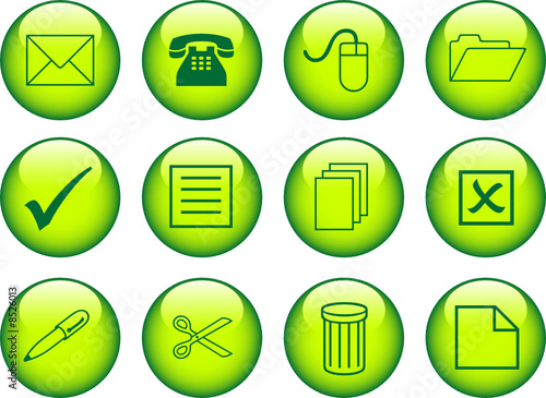 Glossy Buttons mit verschiedenen Icons