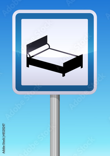 Panneau de signalisation hôtel