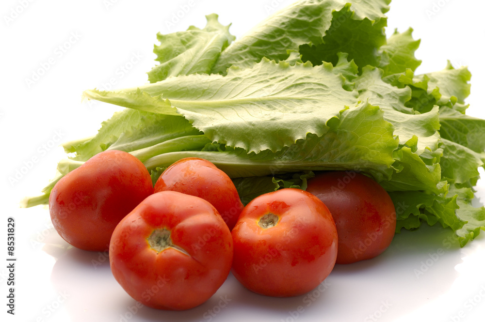 tomato and lettuce