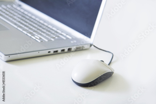 mouse and laptop