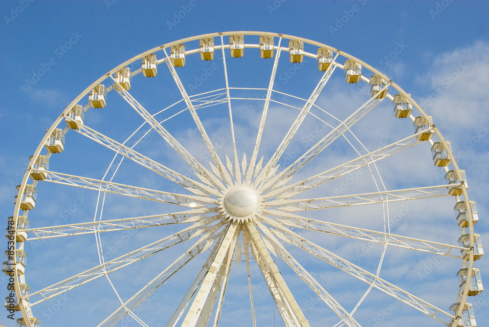 Big wheel against the blue sky