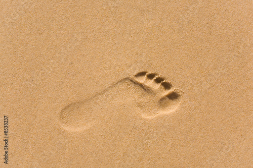 footprint on sand