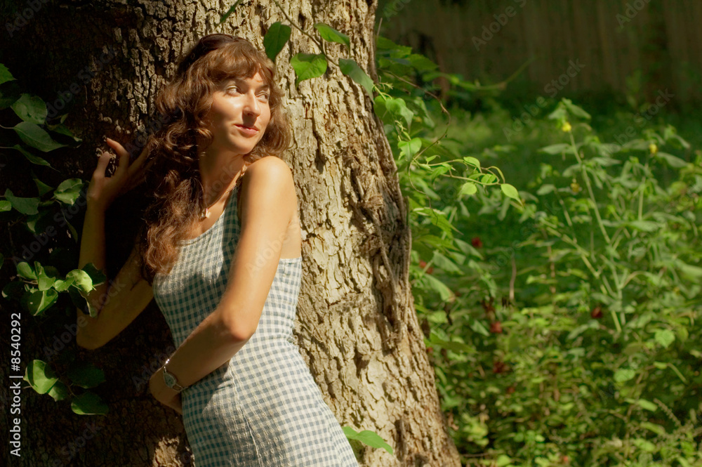 Sexy Girl Against Tree Sexy Girl Against Tree