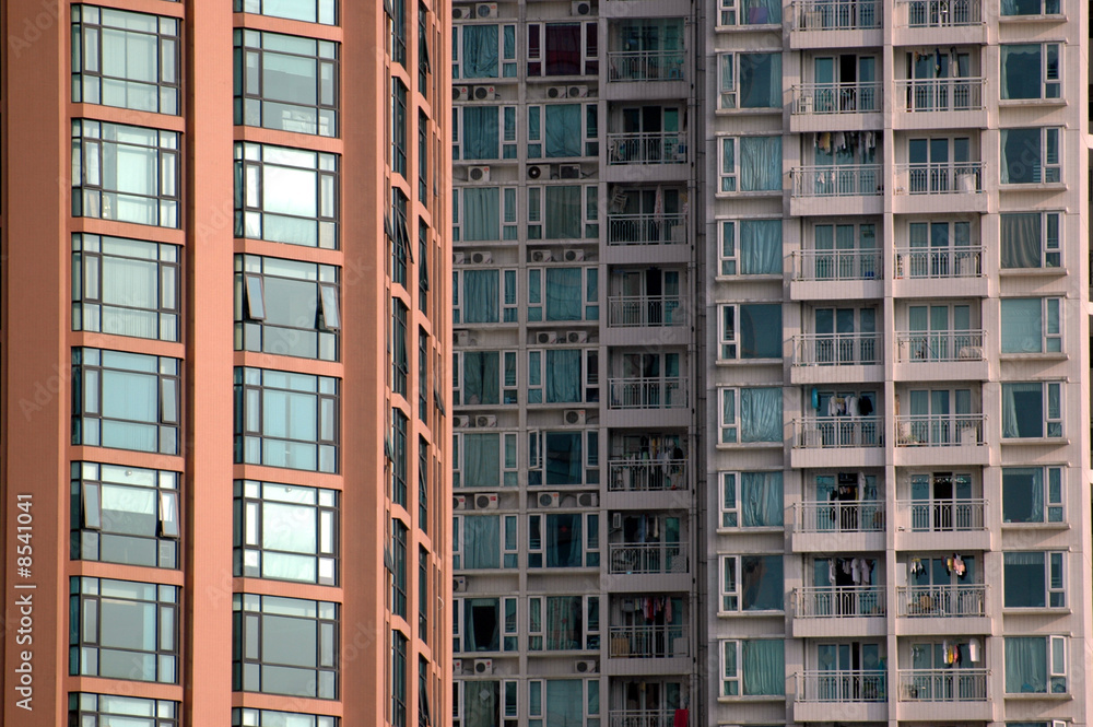 Chinese residential buildings - closeup