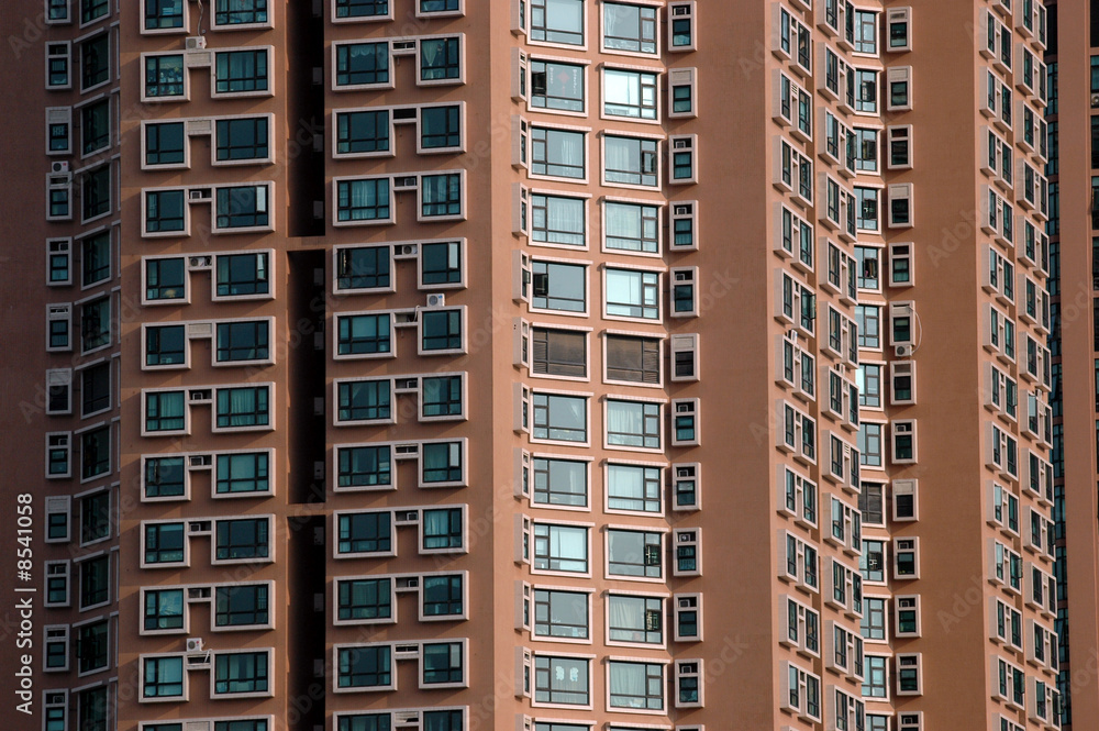 Residential buildings in China - closeup